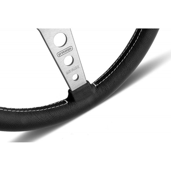 Volant MOMO Prototipo Noir / Argent 370mm