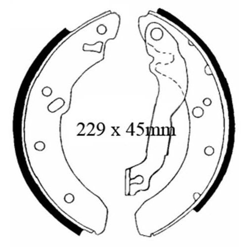 Ford Escort MK4 RS Turbo 228mm Brake Shoes