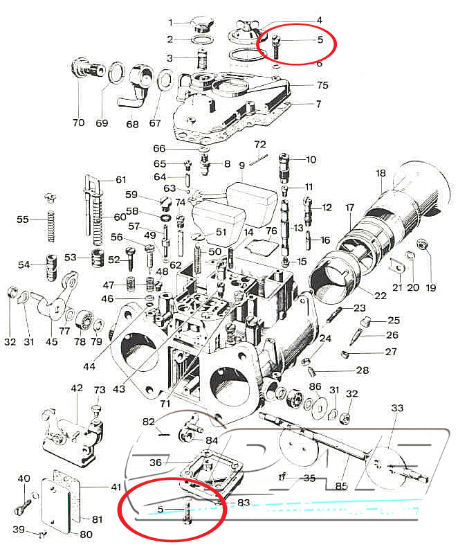 WEBER Carburetor Cap Screw DCOE DCO/SP DGAS DGMS DRT DGAV DGV DARA