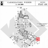 Idle screw for WEBER 28 IMB and 28 IMB carburetors, 3/100