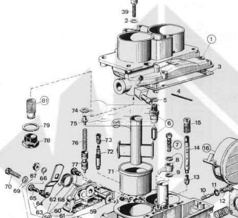 Vis Air Starter Weber 36 DCNF 51-100 / 52-100