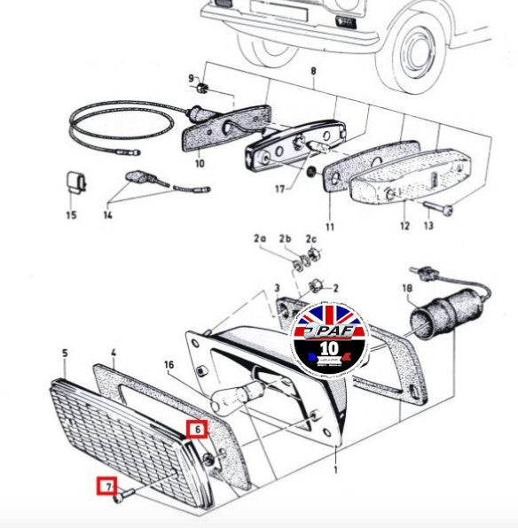 Ford Escort MK1 indicator lens screws