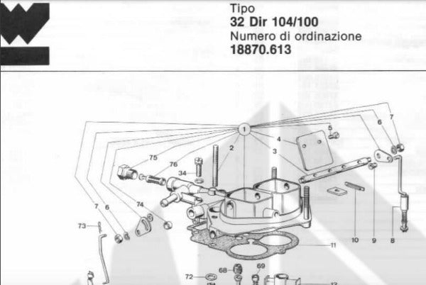 Rondelle Carburateur WEBER 32 DIR