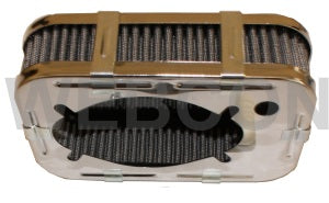 Filtre à air chrome 45mm Carburateur WEBER DFV / DFAV / DFEV / DFE / DFM / DIR