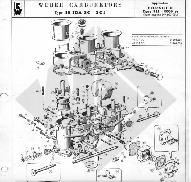 Joint raccord essence Carburateur WEBER 40 IDA3C, 42 DCNF, 45 DCO3