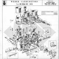 Corps Membrane Carburateur WEBER 40 IDA3C