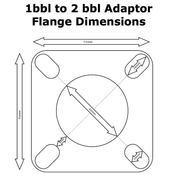 Adaptateur montage Carburateur WEBER 32/36 DGV DGAV DGEV ou 38 DGAS DGMS DGES