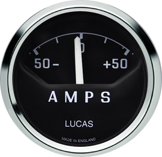 Ampèremètre Smiths Cobra 50-0-50 Amps Lucas