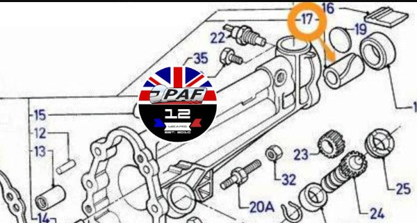 Entretoise boite Ford Type 9 5 Vitesses