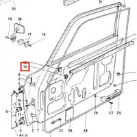 Agrafes fixation lÃ¨che vitre interne Ford Escort MK1
