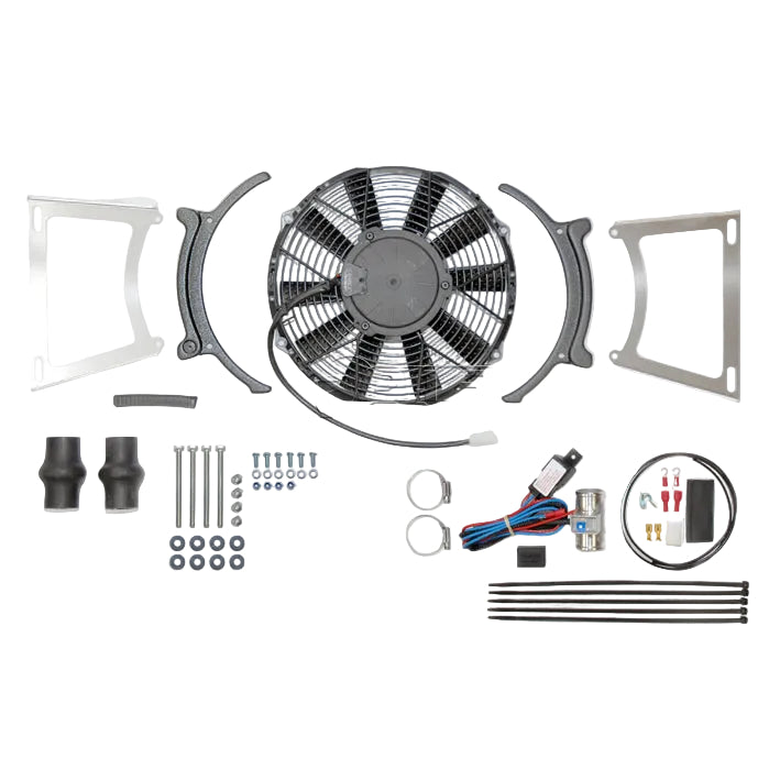 Kit ventilateur électrique Revotec pour MG MGB à pare-chocs chromés de 1962 à 1976 avec ventilateur COMEX 10 pouces et contrôleur électronique