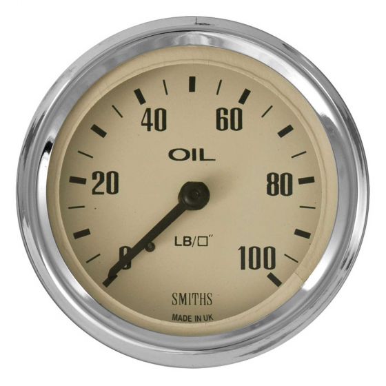 Manomètre Pression Huile Mécanique Smiths Classic 0-100psi