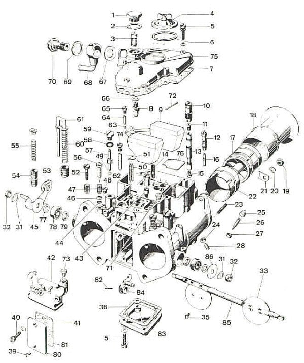 Vis couvercle starter Carburateur WEBER DCOE